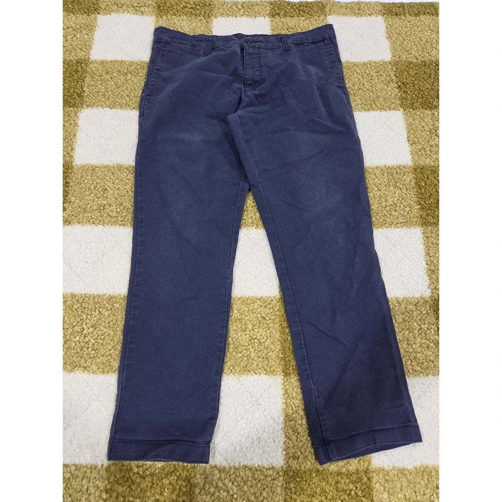 Carhartt WIP Sid Pant Mens 36x32 Navy Blue Slim Tapered Chino Trousers
